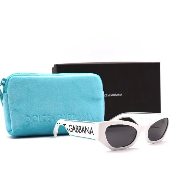 NEW DOLCE&GABBANA DG6186 331287 WHITE DARK GREY LENS  display picture 3